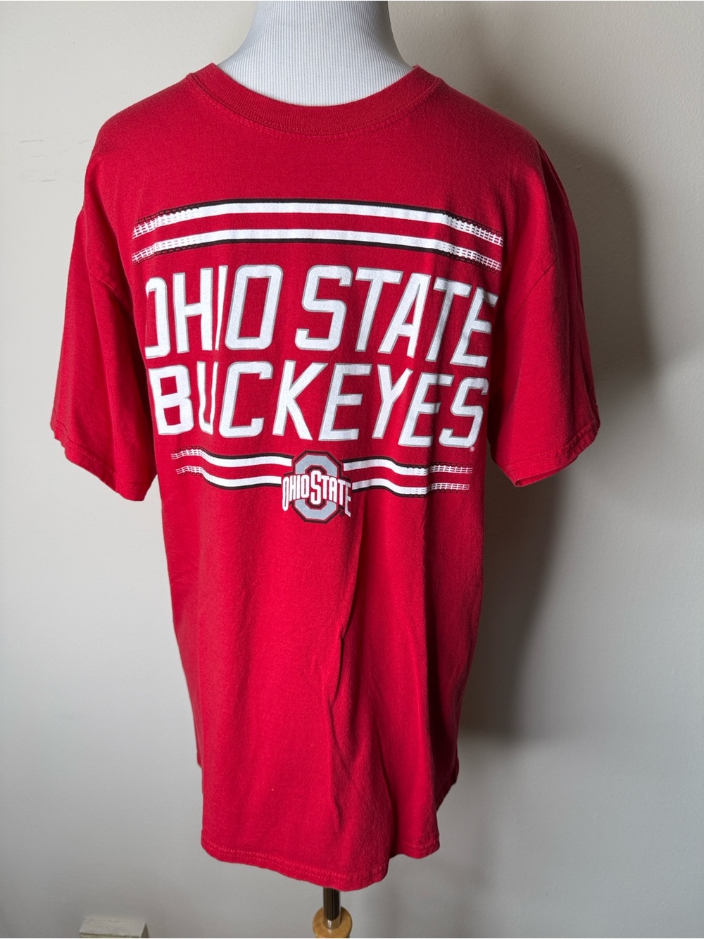 Ohio State Buckeyes Red and White Graphic Tee